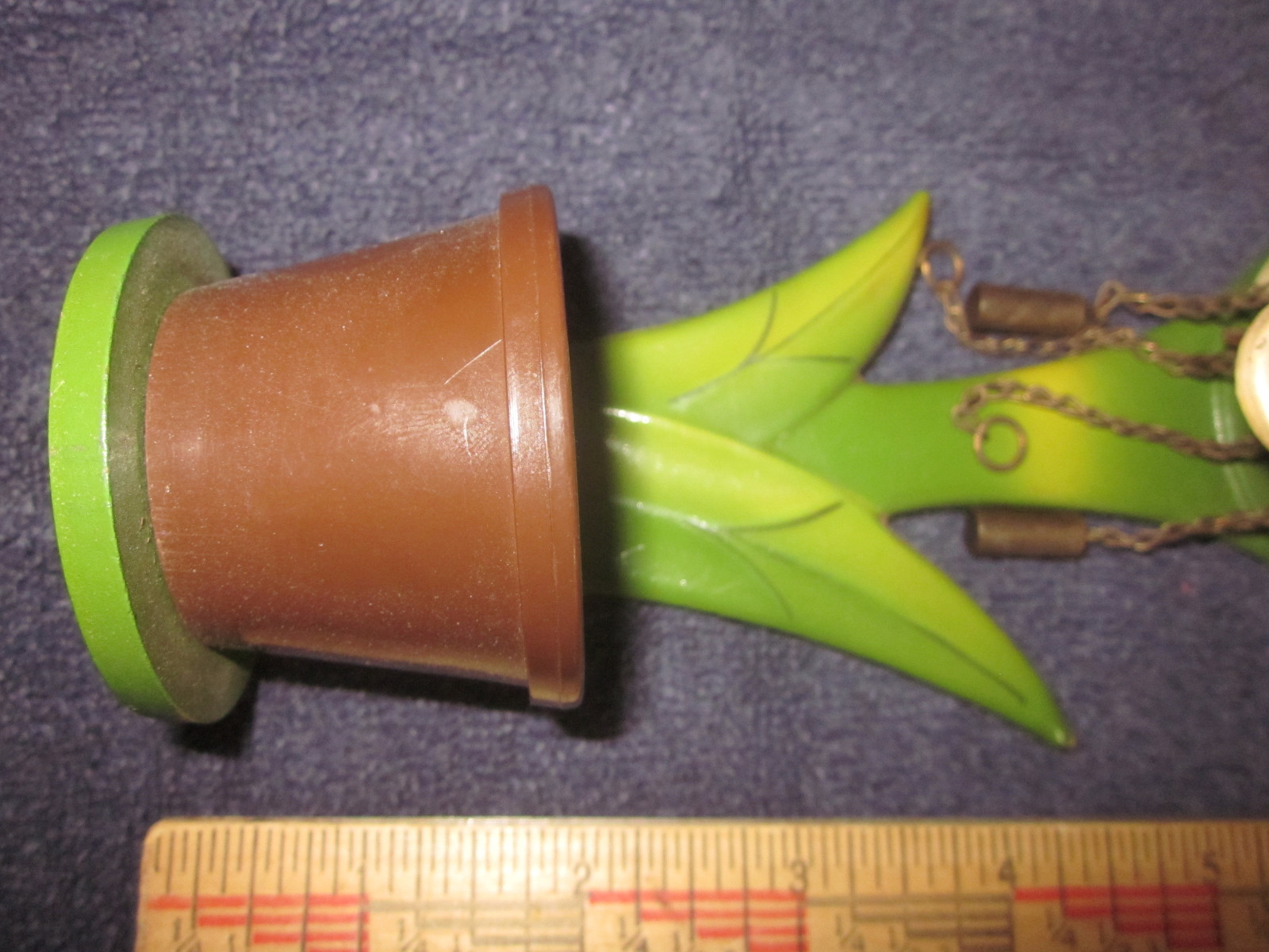 Vintage German Daisy Flower Clock Pendulum Key Wind