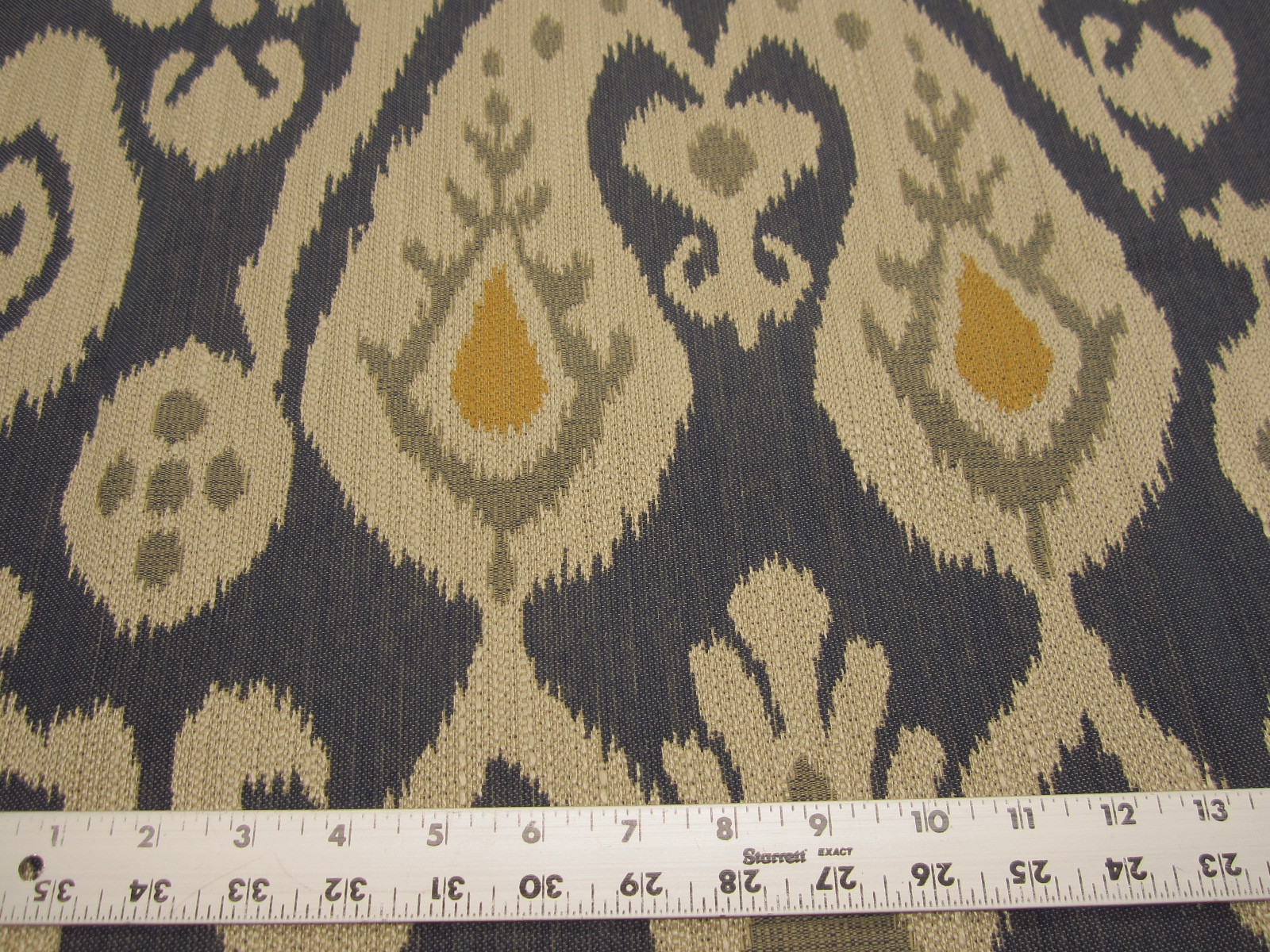 1 3/4 yards of Kravet patterned Ikat upholstery fabric r3009