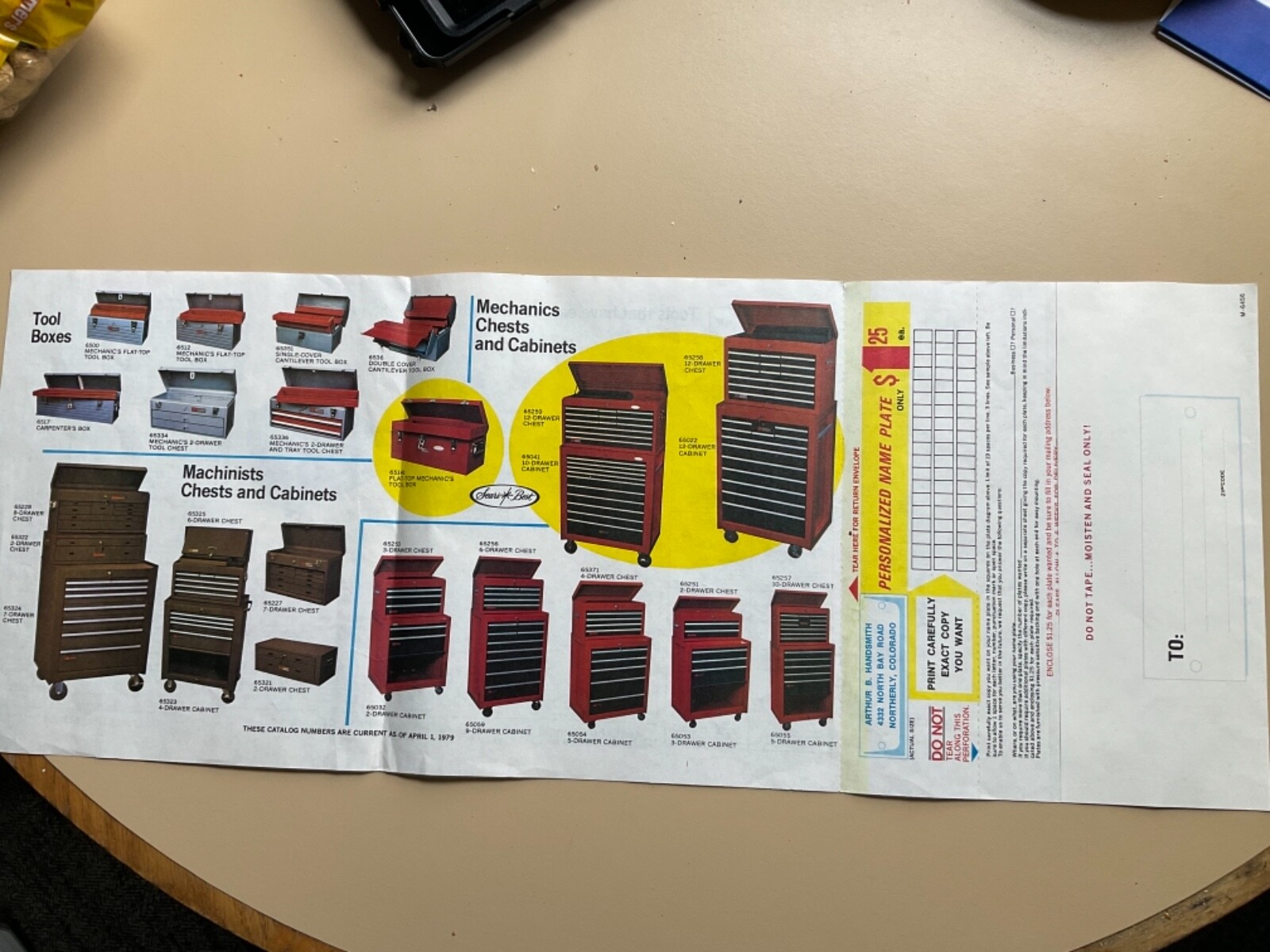 Craftsman Tool Box Nameplate