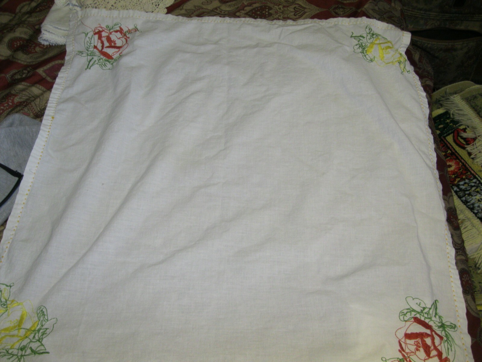 Spring time Doilies With baskets and Flowers