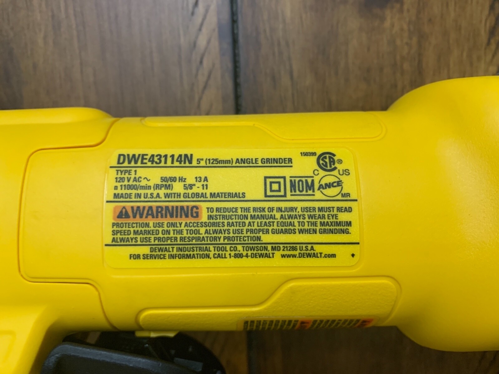 DeWalt DWE43114N 4-1/2