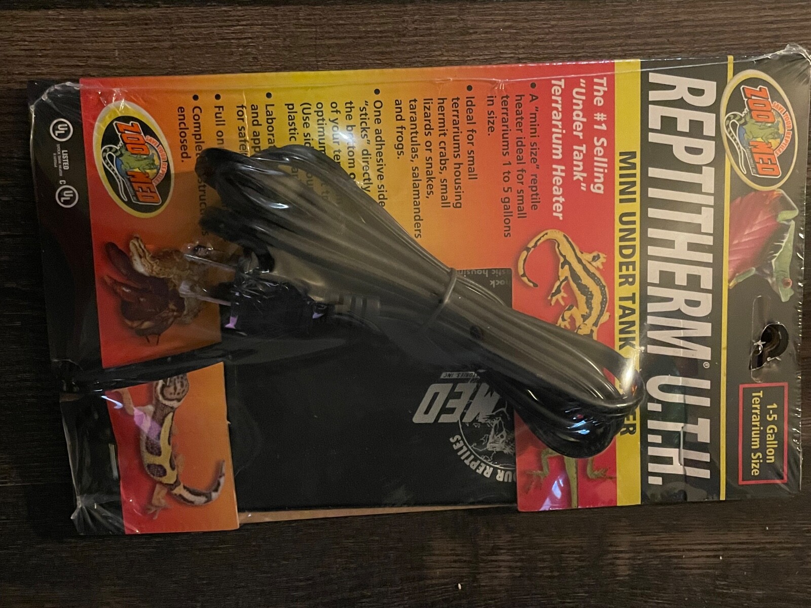 ReptiTherm Mini UTH Mat Heater 15 Gallon Reptile Terrarium 4" x 5