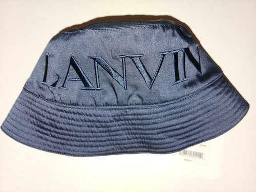 帽子 LANVIN CURB BUCKET HAT 62 Lanvin Reversible Bucket Hat navy Blue Logo Black Monogram