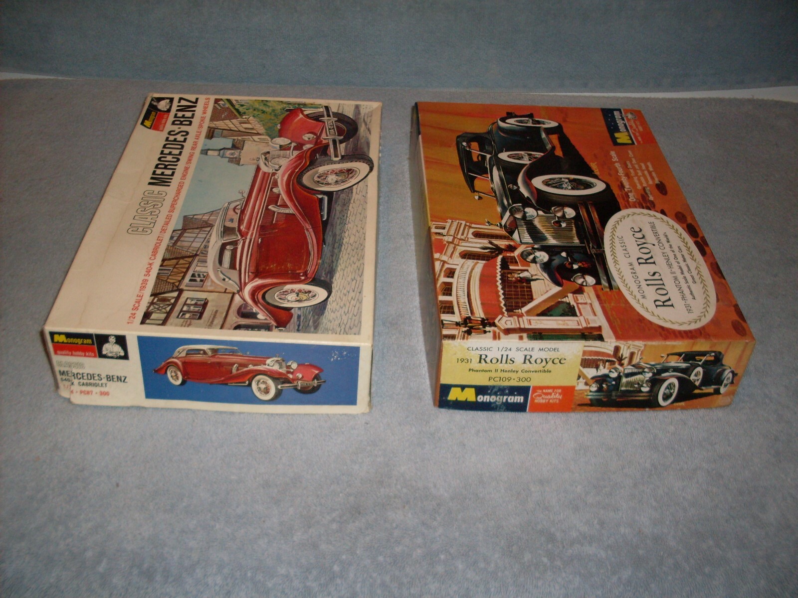 Vintage Monogram Empty Boxes + Plus Mercedes & Rolls Royce 1965 & 1966