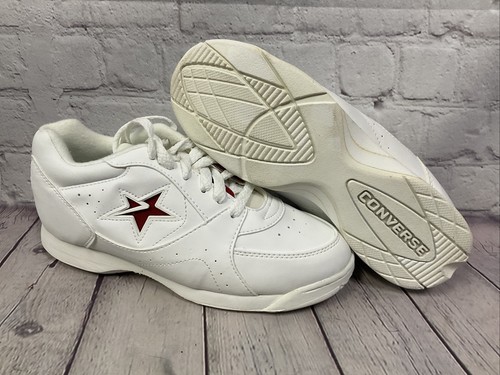 Converse Fervor Low Cheerleading Shoes Size 6.5 White Red