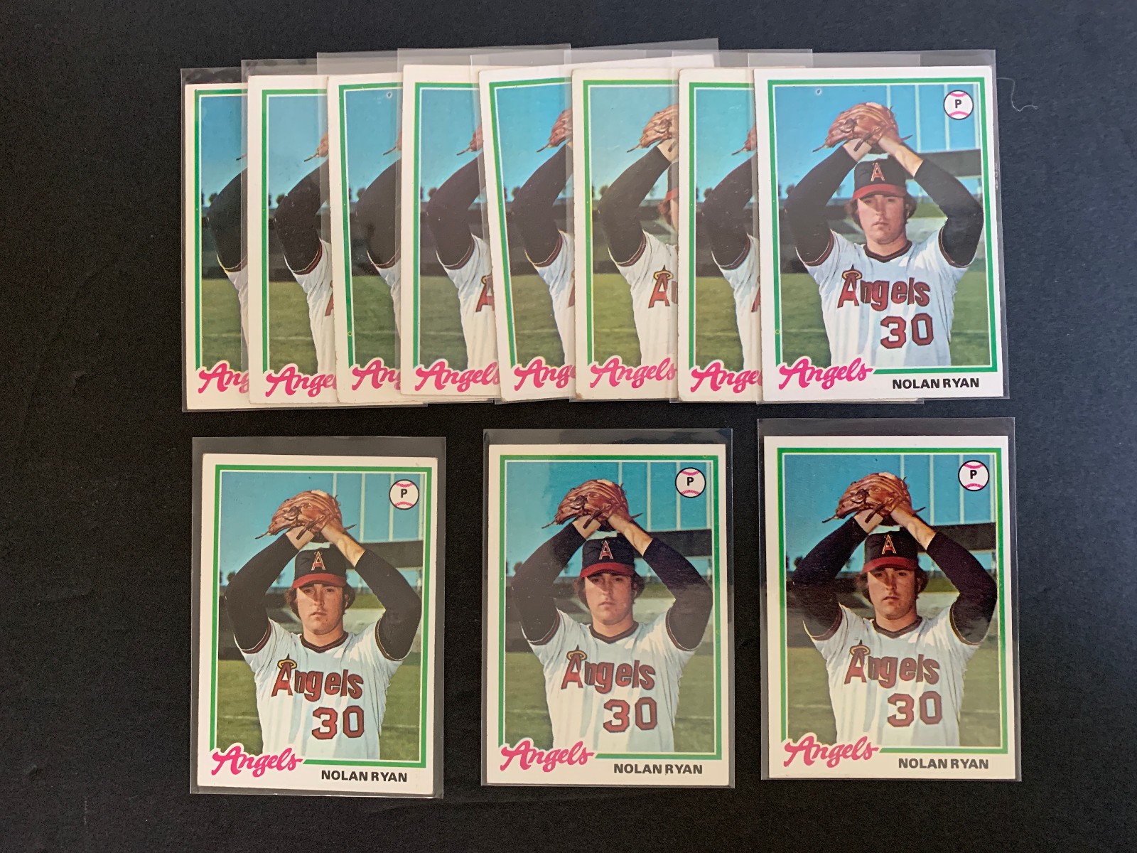 1978 Topps Baseball #400 Nolan Ryan 11 Card Lot