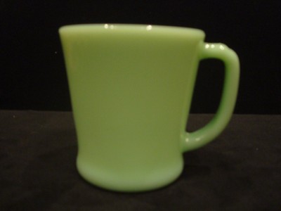 Set of 6 Fire King Oven Ware Jadite Jadeite & Brown Mugs MINT