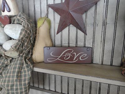 Wood Sign LOVE Prim Handmade Rustic Country Wall Hanging Sign Decor Perfect Gift