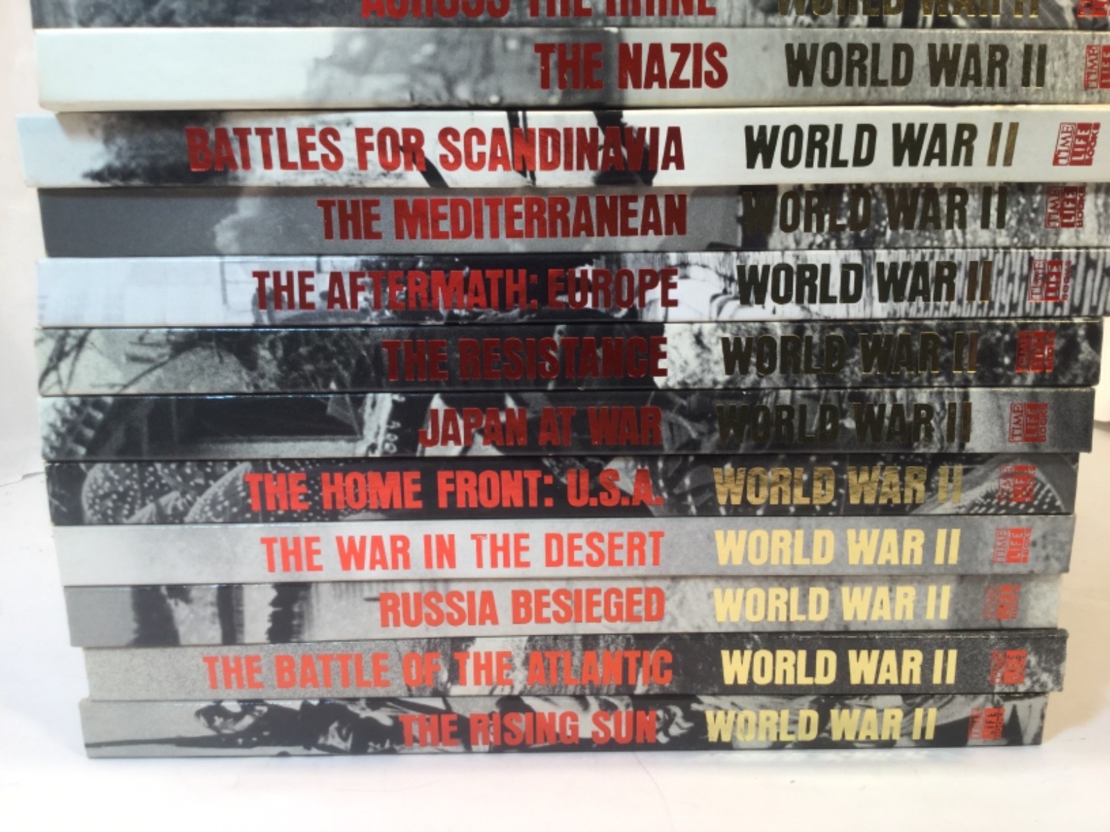 WORLD WAR II Time-Life Books Series 25 Volumes WW2 Red & Gold Rare