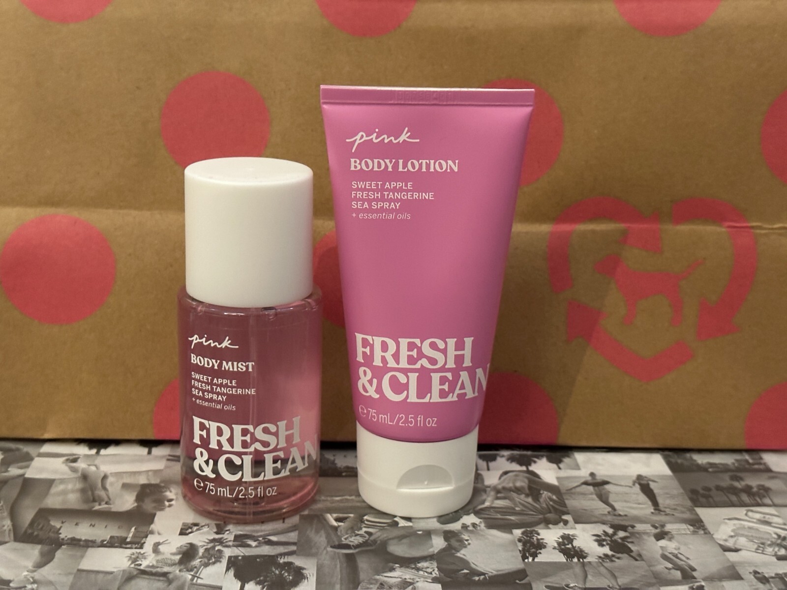 New Set Victoria's Secret PINK Fresh & Clean Travel Body