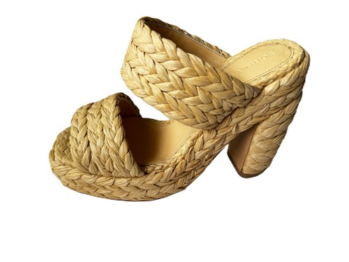 Pre-owned Bottega Veneta Canalazzo Sandal Trinity Weave Cane Sugar Size 40 Nwb In Beige