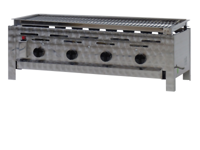 Lavasteingrill Gastrobräter für Propangas 4 flammiger Gasgrill Made in Germany