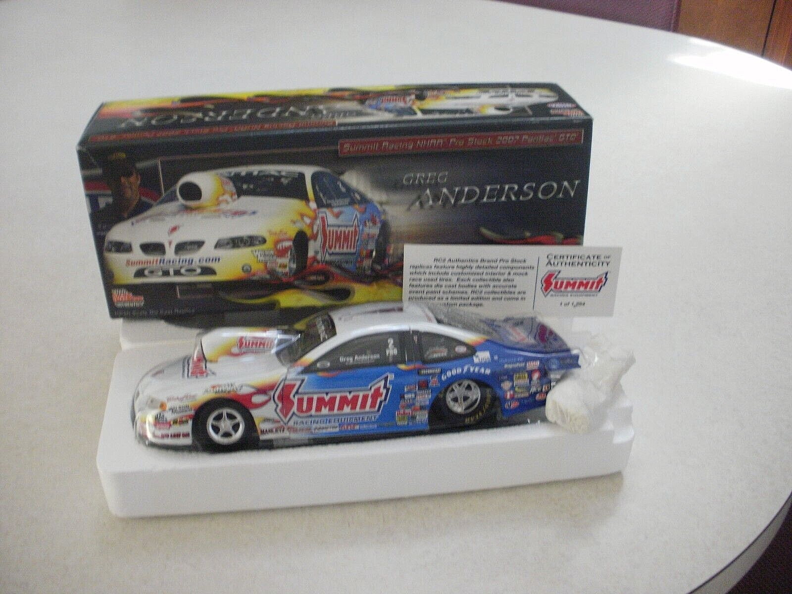 NHRA 1/24 GREG ANDERSON 2007 SUMMIT RACING GTO PRO STOCK 1/1254 #761