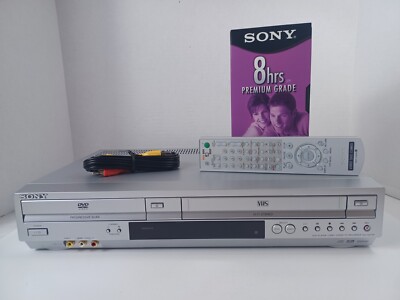 SONY SLV-D271P DVD VCR Combo Player Recorder with Remote Cables Tape Bundle