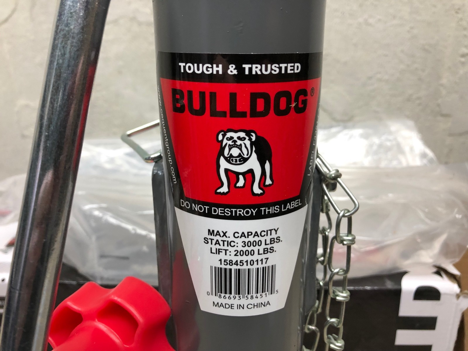 Reese Bulldog 1584510117 Industrial Swivel Trailer Jack, 2000 lb NEW