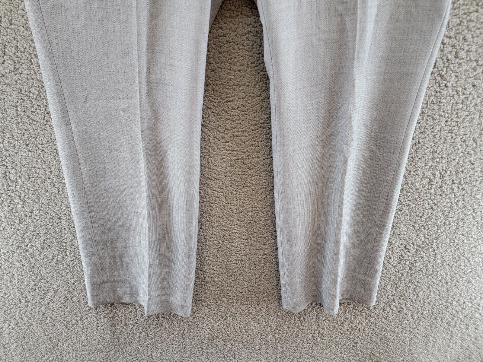 Le Suit Notch-Collar Pantsuit Women's 16 Granite Heather Button Zip Closure L/S - Picture 15 of 24
