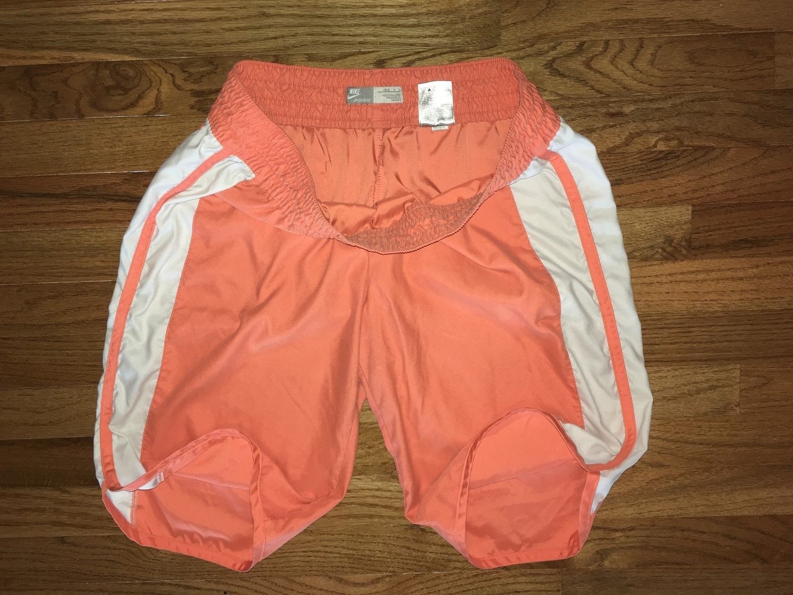 Sz L (12-14) Boy's NIKE SPORTSWEAR orange unlined swimming trunks board shorts