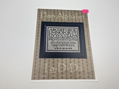 La D Da Plain Alphabet primitive Counted Cross Stitch Pattern