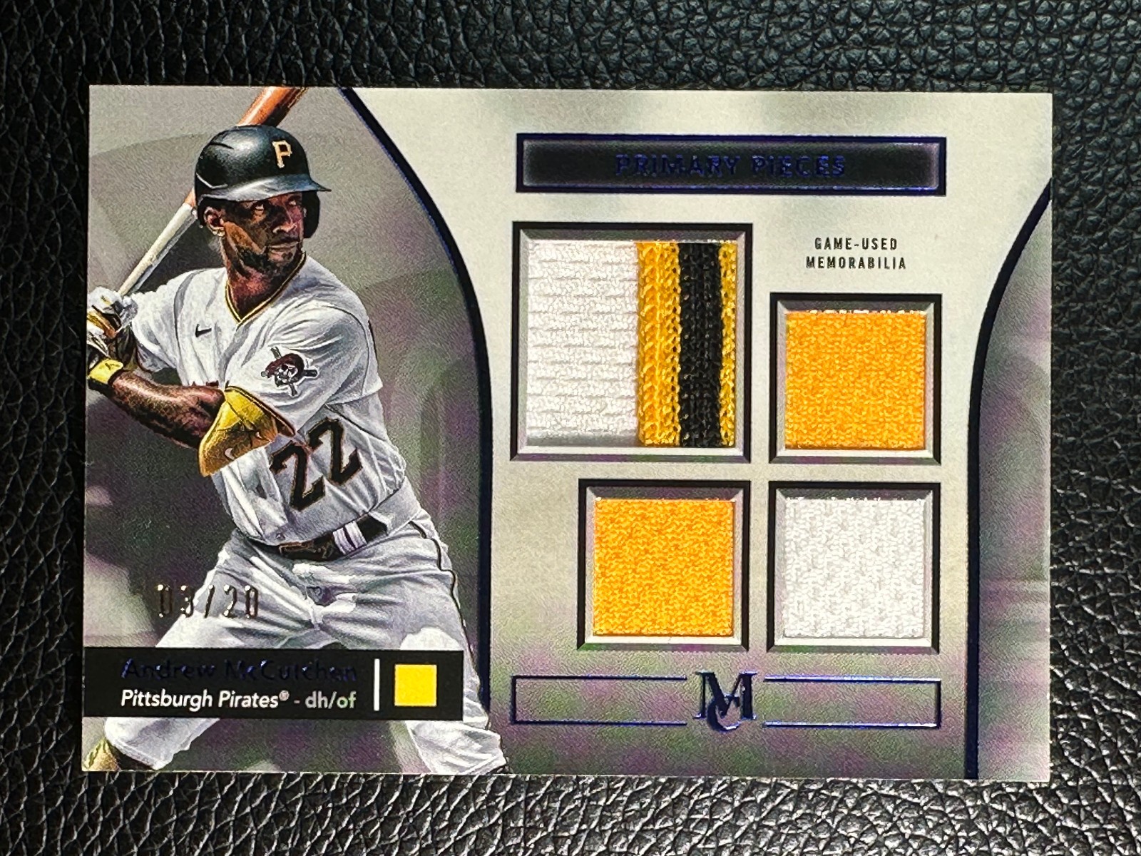 2024 Topps Museum Collection Primary Pieces Blue Andrew McCutchen 3/20 Patch