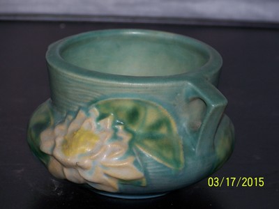 Vintage Roseville Waterlily 663-3' American Art Pottery Vase