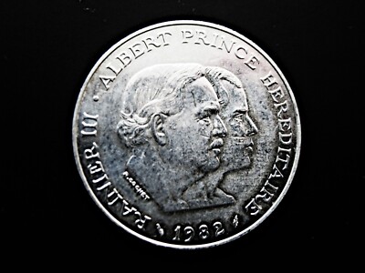 Monaco  100 Francs  1982  Rainier III.  900'er Silber original !!