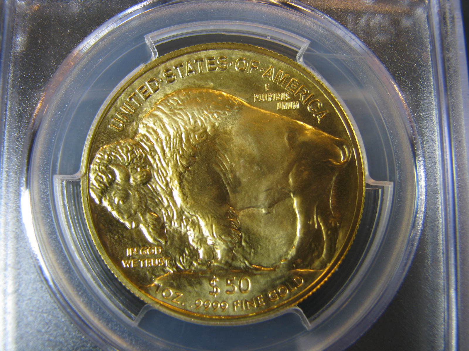 2015 $50 1 ounce Gold Buffalo .9999 Fine PCGS Ms 70 First Strike/Flag Label