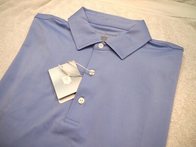 Hickey Freeman Performance Fabric Solid Lavender Polo Golf Shirt NWT L $89