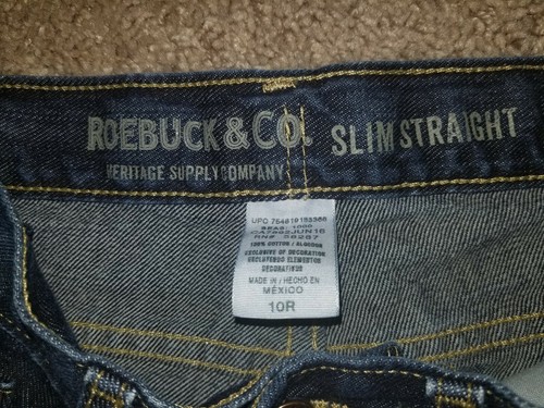 EUC Kids Boys Roebuck & Co. Slim Straight Size 10R Jeans