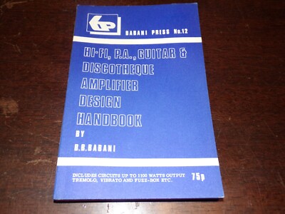 Livre " Babani press n° 12 hi-fi , guitar et discothèque amplifier .. " 1972