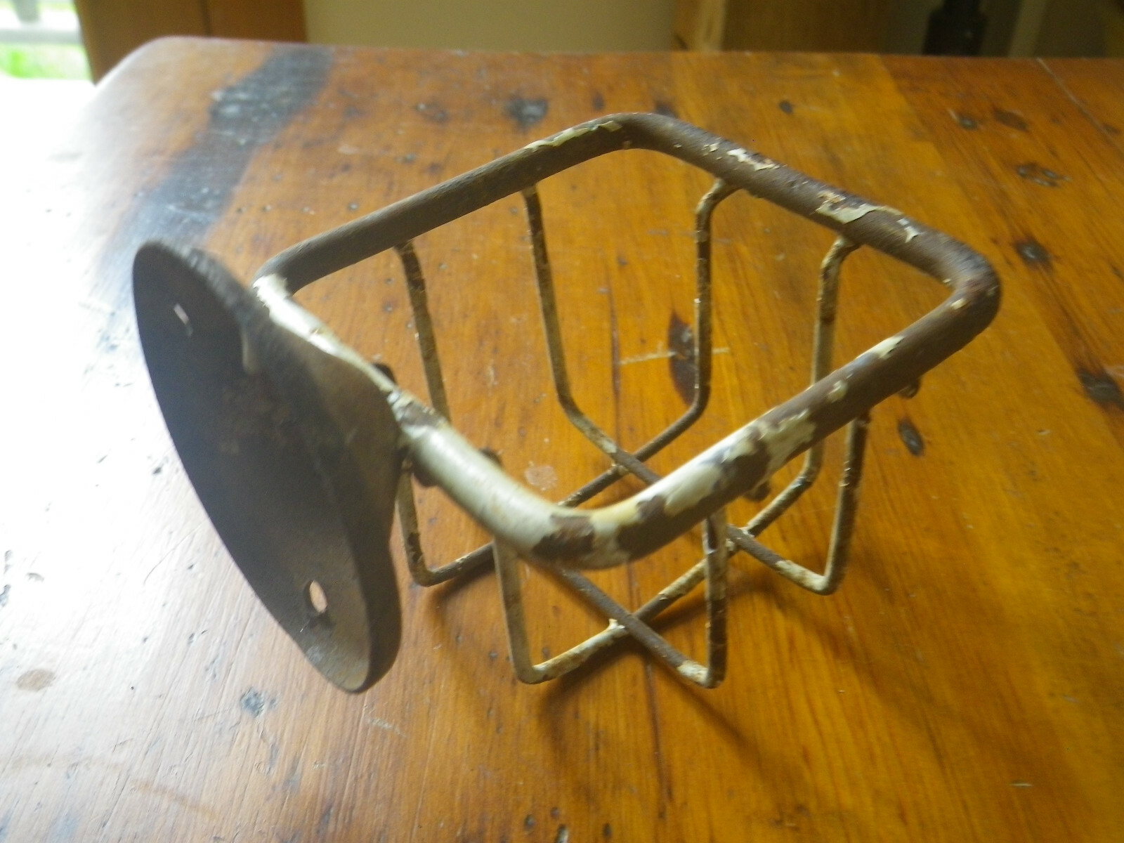 Antique Wall Mount Cup Holder Metal Original Paint