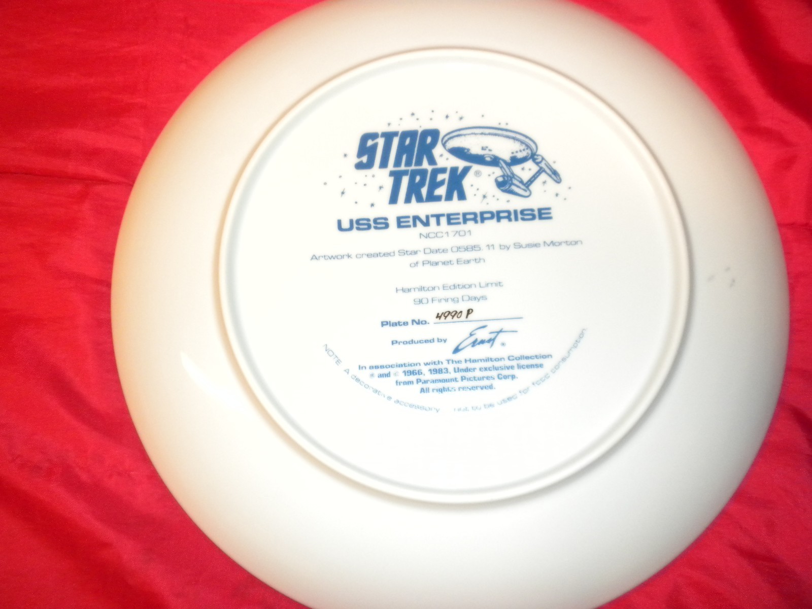 Hamilton Star Trek Enterprise Collector Plate #4990P NEW