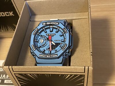 Pre-owned Casio G-shock Ga-2100mng-7ajr White Ga-2100mng-2ajr Blue 2set Watch Manga Jpn