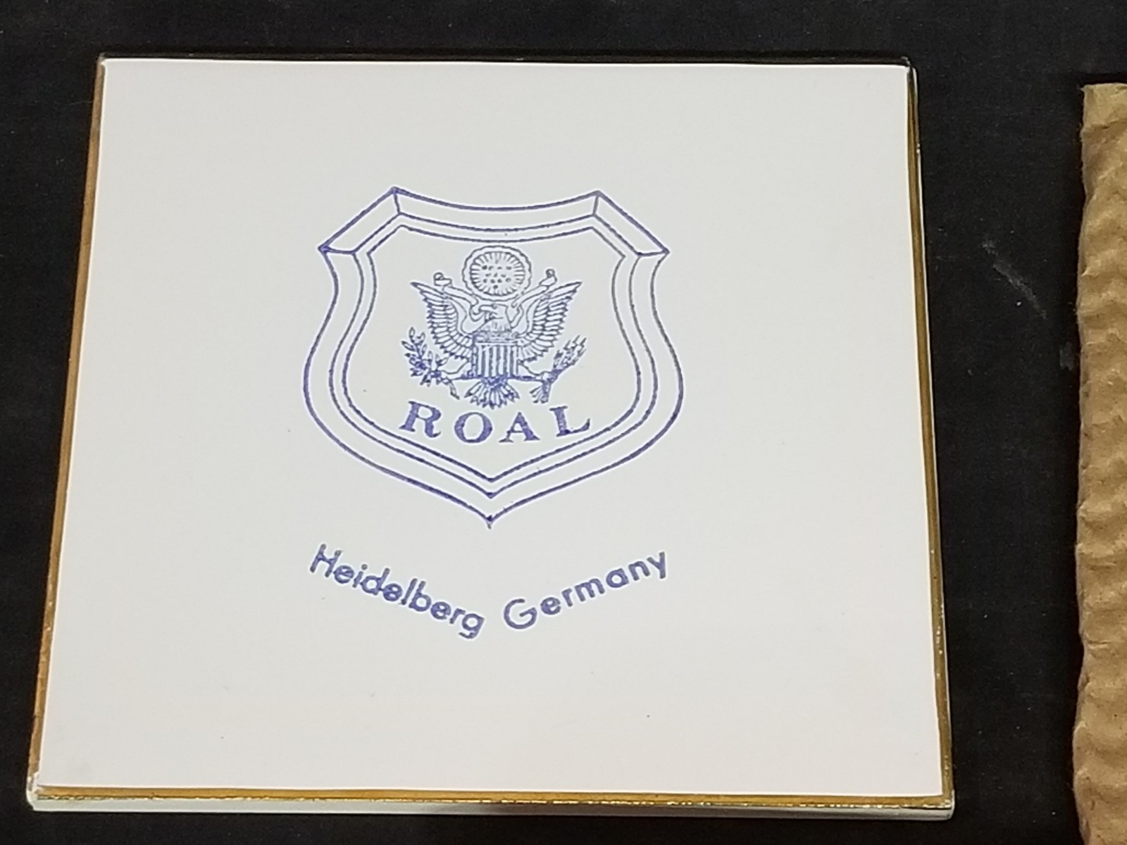 Vintage US Army Ceramic Tiles Roal Heidelberg Germany