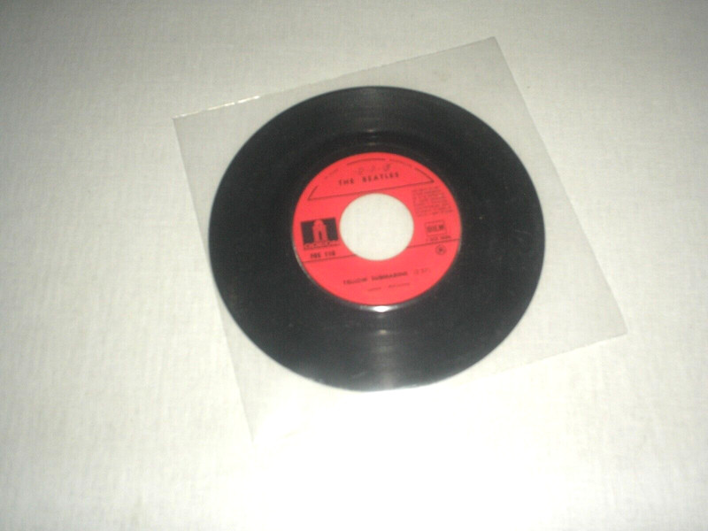 Vinyle Sans Pochette 45 Tours , The Beatles , Yellow Submarine , Eleanor Rigby