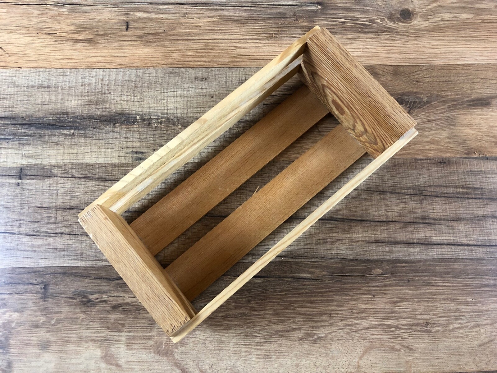 Vtg Napa Valley Box Co Wood Crate Cassette Case Holder Storage Holds 12 Tapes