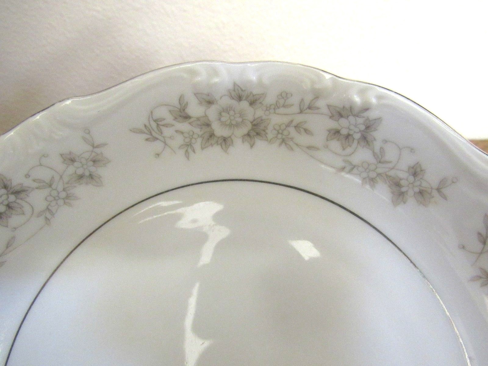 Crest Wood Ivy Mist China Pattern 1300 Japan Cereal Bowls Set of 6 7 1/2