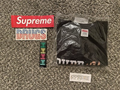 FW24 Supreme Tera Patrick Collegiate Tee Black Sz Large (With Sticker Pack)