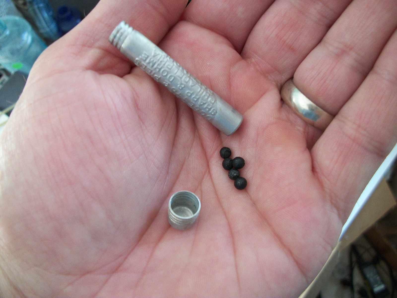 REALLY THIN METAL PILL VIAL PHYSICIAN'S SAMPLE LAPACTIC PILLS SHARP & DOHME