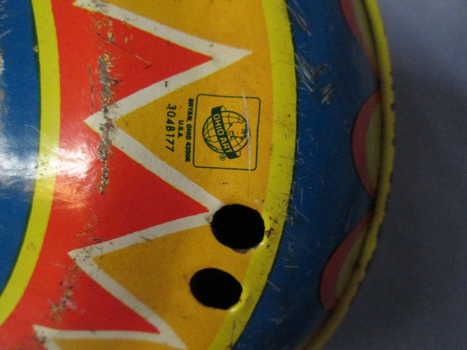 1970's Ohio Art spinning top - Circus Train