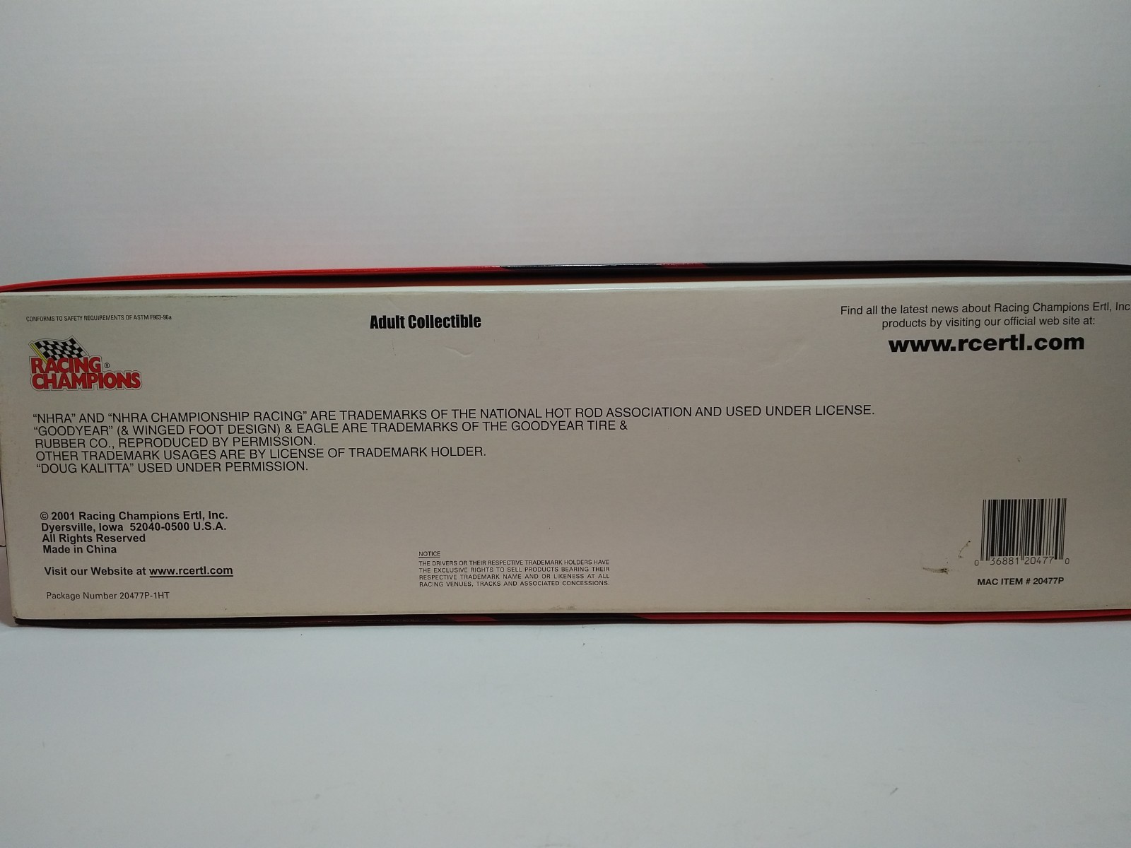 Mac Tools 2001 Limited Edition Doug Kalitta 1:24 Scale