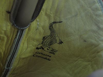 Pre-owned Los Altos Boots Los Altos Beige Genuine Snip Toe Crocodile Western Cowboy Boot (ee+) 928215