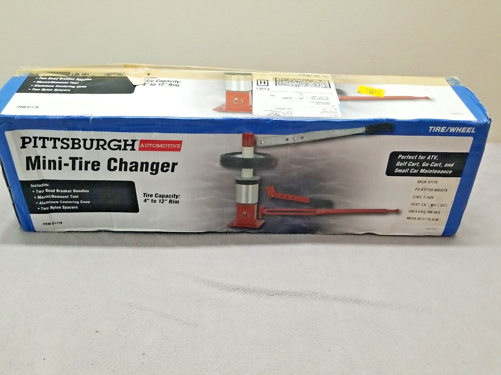 Pittsburgh Mini-Tire Changer 61179 4-12
