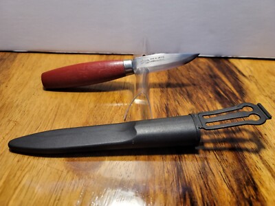 Vintage Frosts Mora laminated steel knife, Made in Sweden, with sheath 
