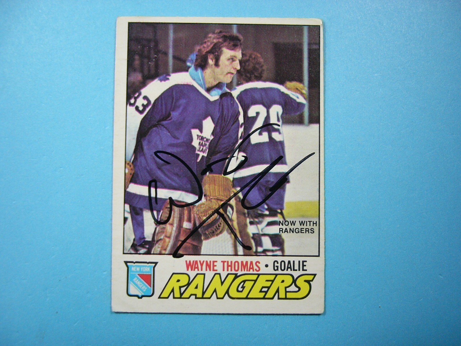 1977/78 O-PEE-CHEE NHL HOCKEY CARD #19 WAYNE THOMAS VG+ VG