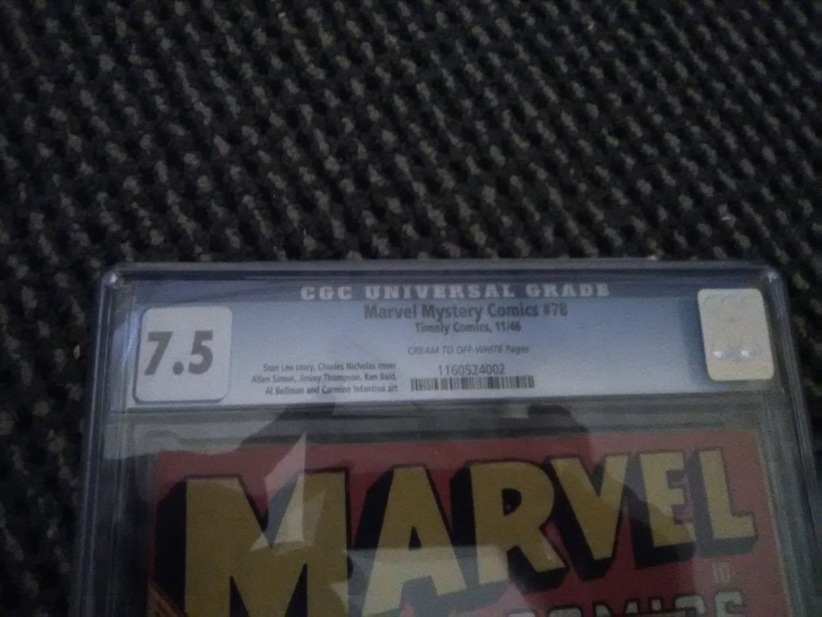 Marvel Mystery Comics #78 CGC Universal Blue 7.5 Cr/Ow 1946 *Combine Ship*