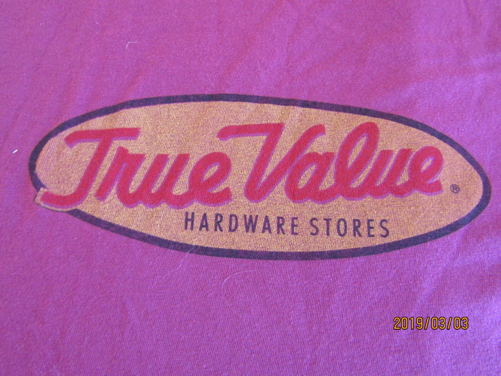 True Value Hardware Storesmens XL tee comfort colors bergundy