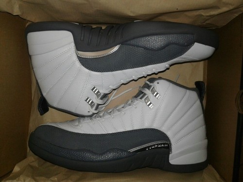 Air Jordan 12 Retro (GS) White/Gym Red-Dark Grey 153265 Size