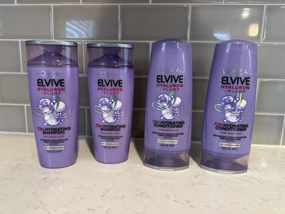 L Oreal Elvive Hyaluron Plump Shampoo & Conditioner Bundle of 4