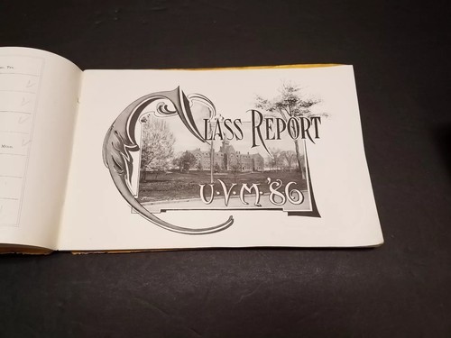 University of Vermont 1886 Class Report 25th Reunion 1911 Booklet Burlington VT