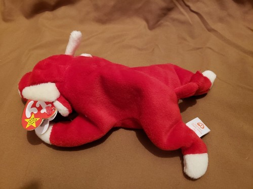 Ty Inc Beanie Baby Snort the Red Bull RARE ERRORS PVC MWMT 1995